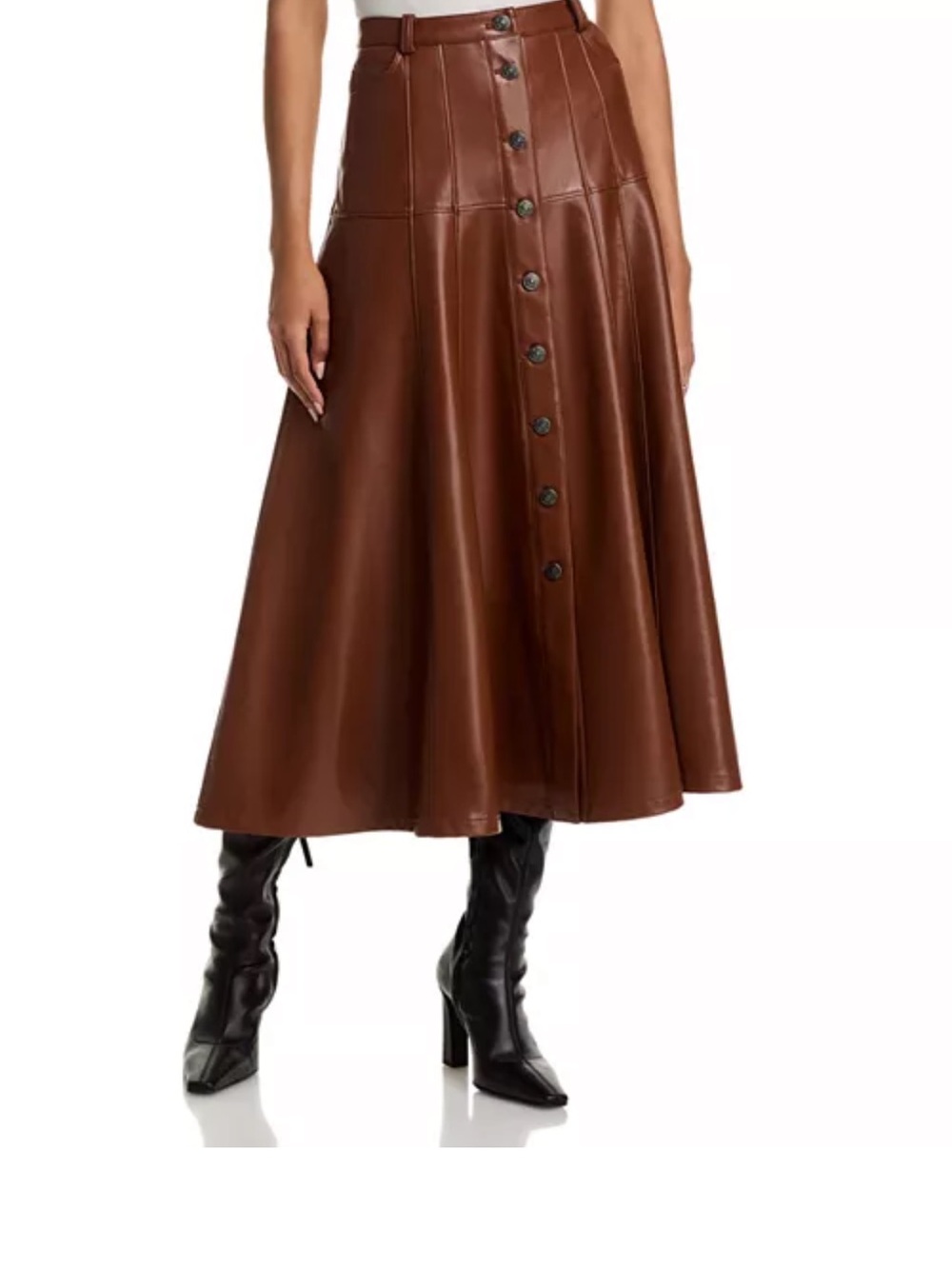 cinq a sept

Veena Faux Leather Midi Skirt
